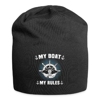 Captain My Boat My Rules Kapitän - Jersey Beanie - black - Front