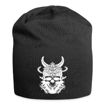 Crâne viking - Bonnet en jersey - noir - Devant