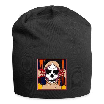 SKULL WOMAN Halloween Apocalypse Horror Monster - Jersey Beanie - black - Front