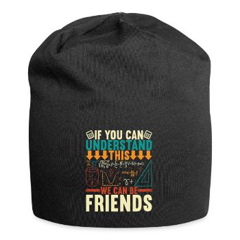 Mathe Mathelehrer - Jersey-Beanie - Schwarz - Vorne