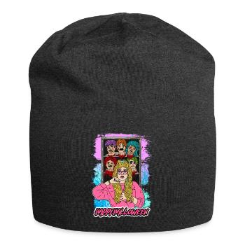 HAPPY HALLOWEEN GIRL Apocalypse Horror Monster - Jersey Beanie - charcoal grey - Front