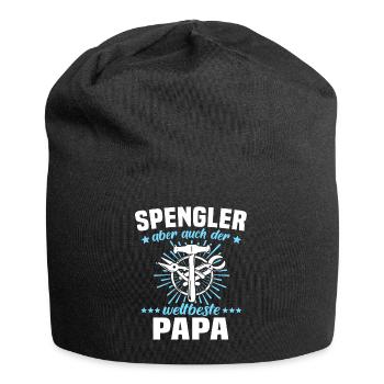 Spengler Papa Bauspengler Vater - Jersey-Beanie - Schwarz - Vorne