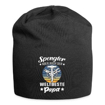 Spengler Papa Bauspengler Vater - Jersey-Beanie - Schwarz - Vorne