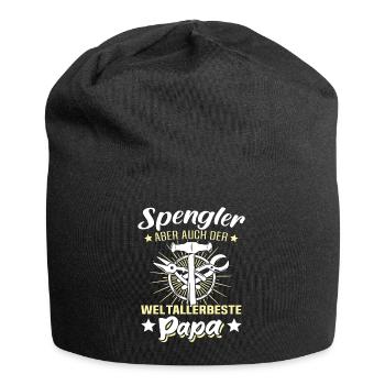 Spengler Papa Bauspengler Vater - Jersey-Beanie - Schwarz - Vorne