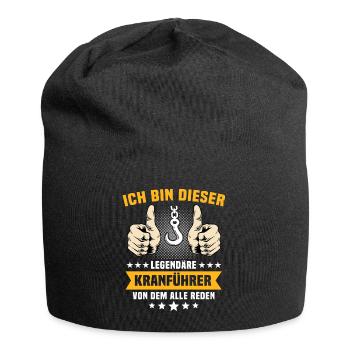 Kranfahrer Legende Kranführer Kran - Jersey-Beanie - Schwarz - Vorne