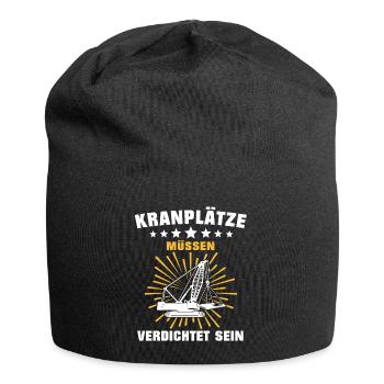 Kranfahrer Beruf Kranführer Sprüche - Jersey-Beanie - Schwarz - Vorne