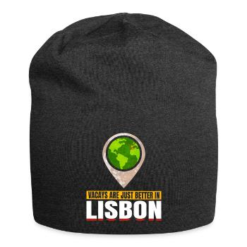 Joyable Lisbonne Agréable Tourisme Citation - Bonnet en jersey - charbon - Devant