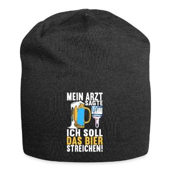 Beer drinkers Beer drinking - Jersey Beanie - charcoal grey - Front