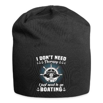 Captain Boat Sailing Ship Therapy - Jersey Beanie - black - Front