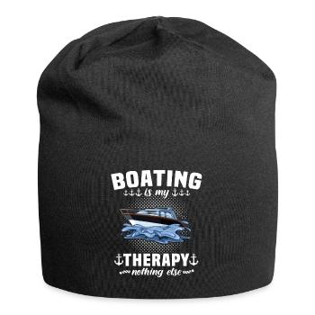 Captain Boat Sailing Ship Therapy - Jersey Beanie - black - Front