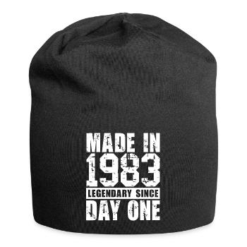 Hergestellt 1983, legendär seit dem ersten Tag - Jersey-Beanie - Schwarz - Vorne