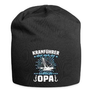 Kranfahrer Opa Kranführer Opas - Jersey-Beanie - Schwarz - Vorne