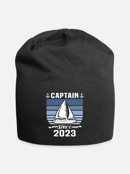 Kapitän 2023 Bootsführerschein Boot - Jersey-Beanie - Schwarz