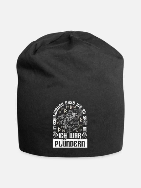 Wikinger Nordische Mythologie - Jersey-Beanie - Schwarz