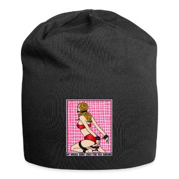 EROTIC GIRL SEXY BALL GAG SUBMISSION BONDAGE - Jersey-Beanie - Schwarz - Vorne