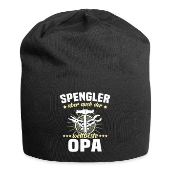 Spengler Opa Bauspengler Grossvater - Jersey-Beanie - Schwarz - Vorne