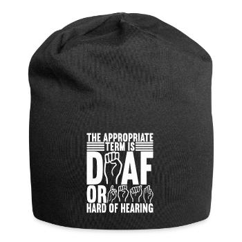 Sourds sourds muets sourds - Bonnet en jersey - noir - Devant