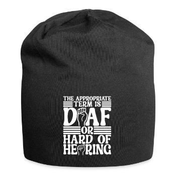 Sourds sourds muets sourds - Bonnet en jersey - noir - Devant