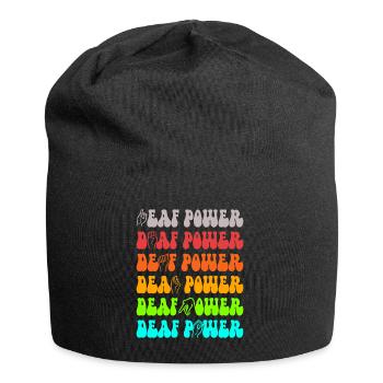 Sourds sourds muets sourds - Bonnet en jersey - noir - Devant