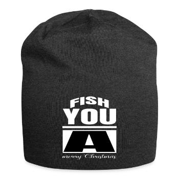 dork fishing gift dinosaur fan comic fairy tail - Jersey-Beanie - Anthrazit - Vorne