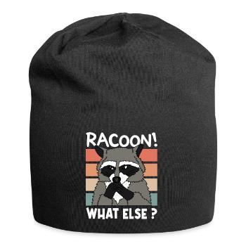 WASCHBÄR RACOON Weihnachten Geschenk - Jersey-Beanie - Schwarz - Vorne