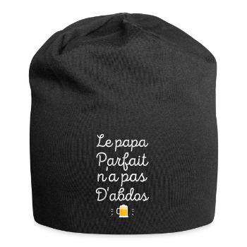 Le papa parfait n'a pas d'abdos - Bonnet en jersey - noir - Devant