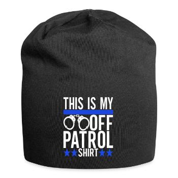 Polizei Polizist - Jersey-Beanie - Schwarz - Vorne