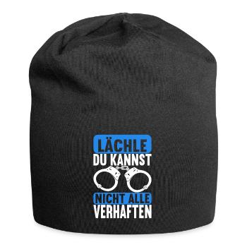 Polizei Polizist - Jersey-Beanie - Schwarz - Vorne