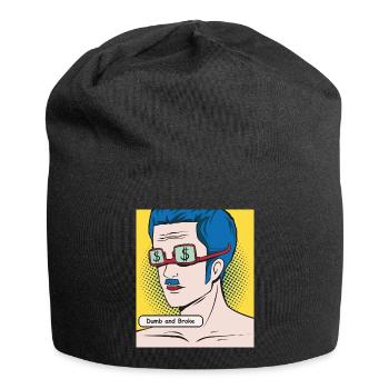 Portrait de Popart Stupide et Fauché - Bonnet en jersey - noir - Devant