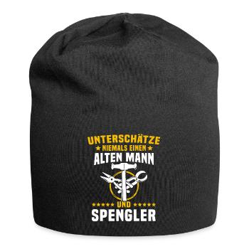 Spengler Bauspengler Spengeln Karrosseriespengler - Jersey-Beanie - Schwarz - Vorne