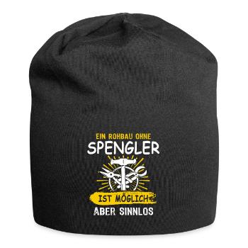 Spengler Bauspengler Spengeln Karrosseriespengler - Jersey-Beanie - Schwarz - Vorne