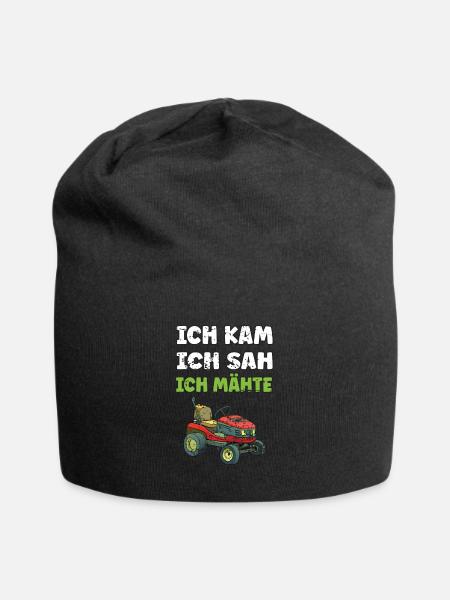 Rasentraktor Aufsitzmäher und Gartenarbeit Rasen - Jersey-Beanie - Schwarz