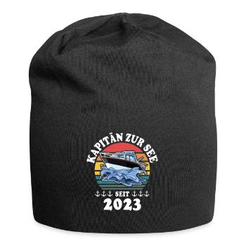 Kapitän Boot Bootsführerschein 2023 - Jersey-Beanie - Schwarz - Vorne