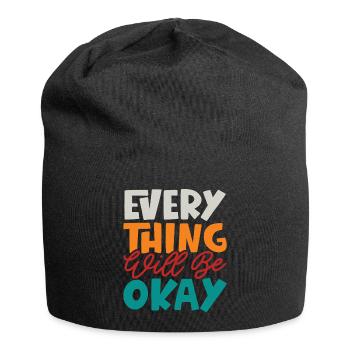Everything Will Be Okay - Jersey Beanie - black - Front