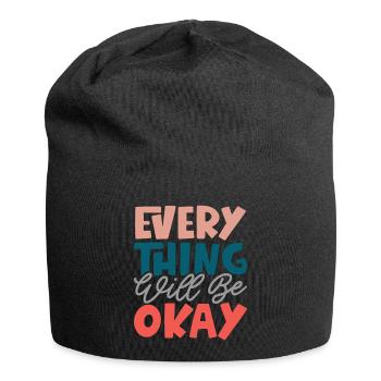 Everything Will Be Okay - Jersey Beanie - black - Front