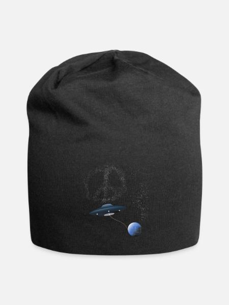 UFO PEACE Star Clusters - Jersey Beanie - black