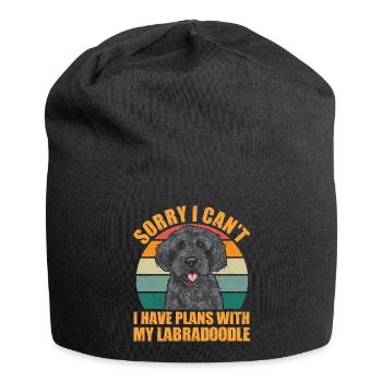 Labradoodle Hund - Jersey-Beanie - Schwarz - Vorne