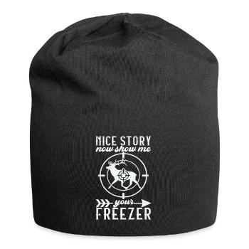 Hunting Hunter Hunting Deer - Jersey Beanie - black - Front