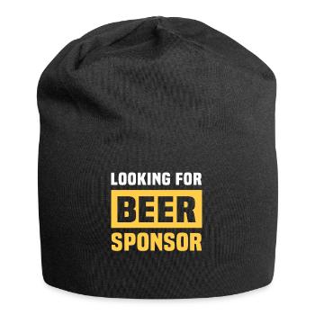 Bier Sponsor Trinksprüche Biertrinker - Jersey-Beanie - Schwarz - Vorne