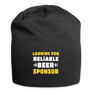 Bier Sponsor Trinksprüche Biertrinker - Jersey-Beanie - Schwarz - Vorne