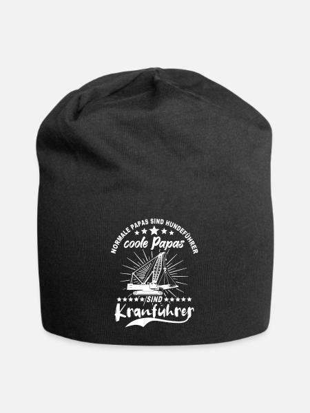Kranfahrer Papa Kran - Jersey-Beanie - Schwarz