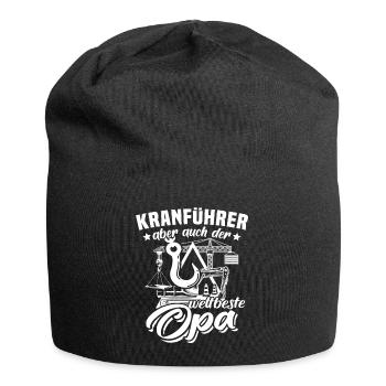 Kranfahrer Opa Kran - Jersey-Beanie - Schwarz - Vorne