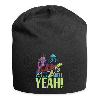 Tortue Tortue aquatique - Bonnet en jersey - noir - Devant