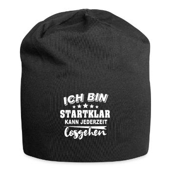 Motivation Positive Energie Motivationssprüche - Jersey-Beanie - Schwarz - Vorne