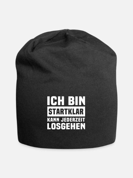 Positive Energie Motivation - Jersey-Beanie - Schwarz
