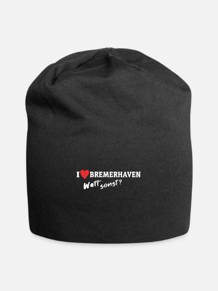 I Love Bremerhaven Liebe Bremerhavener - Jersey-Beanie - Schwarz