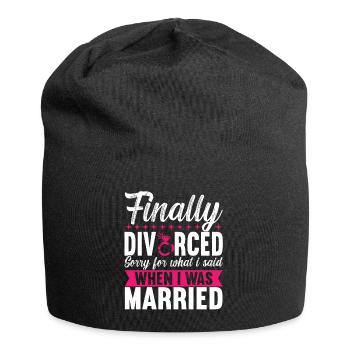 Divorce Divorcé - Bonnet en jersey - noir - Devant