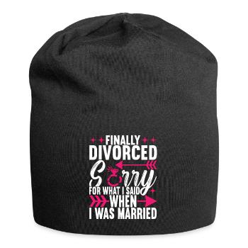 Divorce Divorcé - Bonnet en jersey - noir - Devant