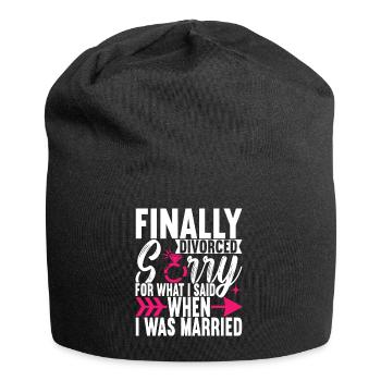 Divorce Divorcé - Bonnet en jersey - noir - Devant
