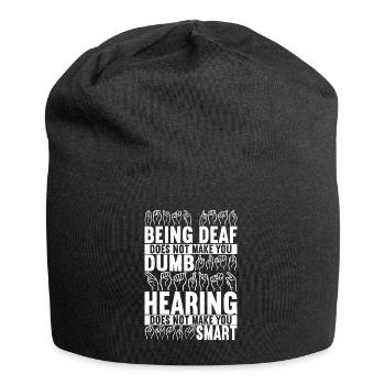 Sourds sourds muets sourds - Bonnet en jersey - noir - Devant